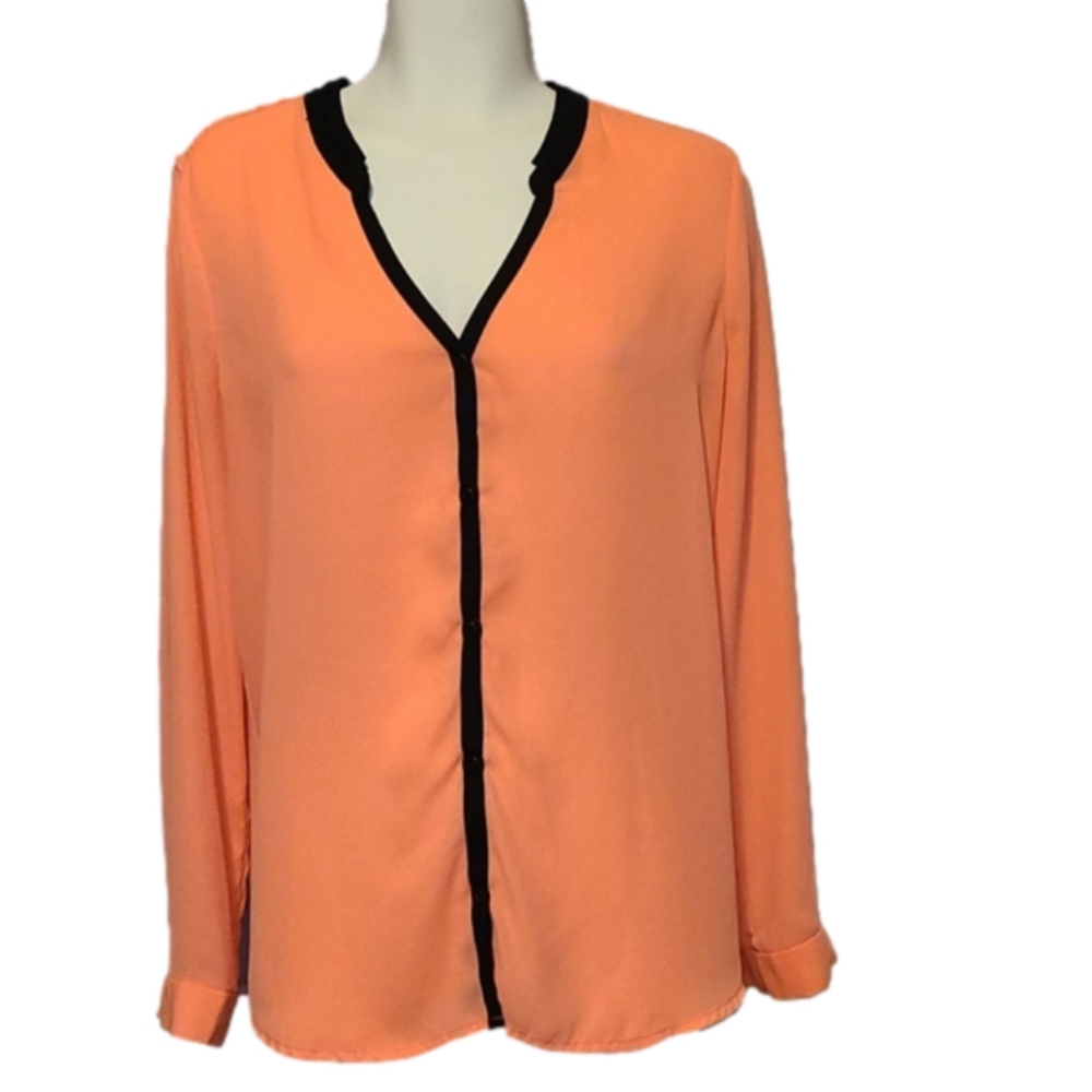 ☃️BB Dakota Neon Orange/Pink Blouse